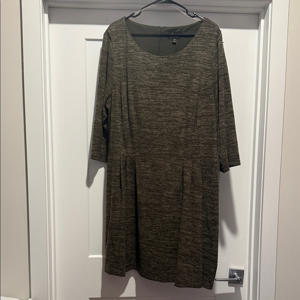Connected Apparel Olive Long Sleeve Dress